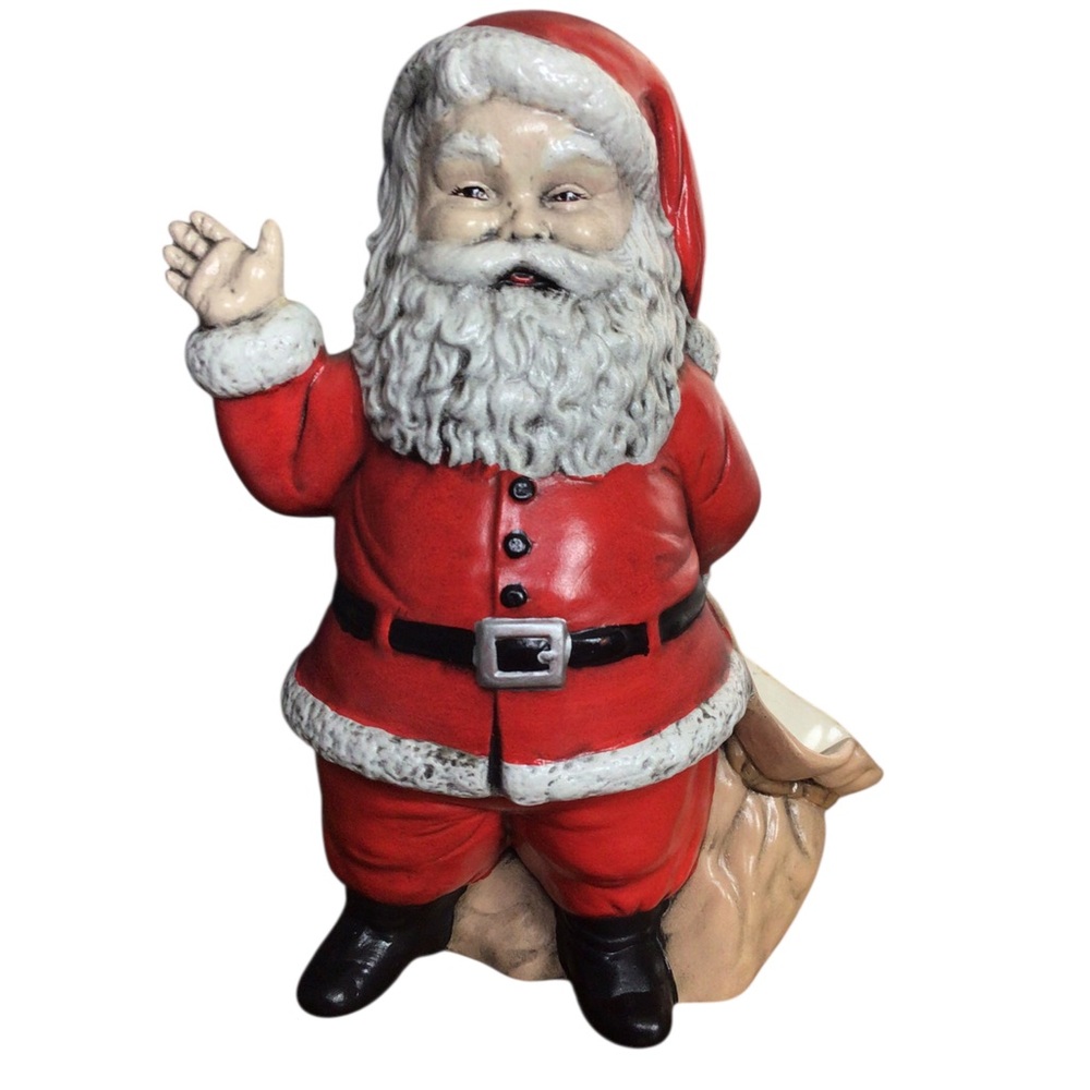 Duncan Mold Santa Ceramic Holiday Decor 1970’s 10.5 Tall